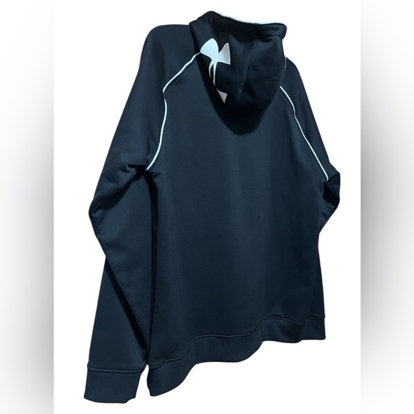 Under Armour Black Hoodie with White Accents Size L - Picture 6 of 10